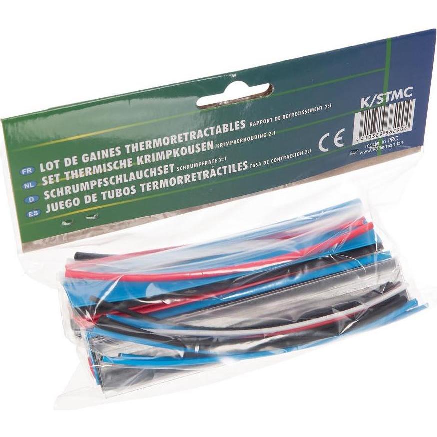 Velleman, Guaina termorestringente, Set Di Tubi Termorestringenti - Multicolore (40 x)
