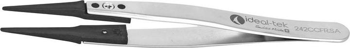 Actual product image Ideal Tek Tweezers ESD / Replaceable tip Carbon fibre Straight / Fine / Round 115mm