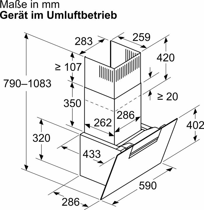 Image du produit Bosch Hausgeräte Hotte d'aspiration BOSC (Hotte murale)