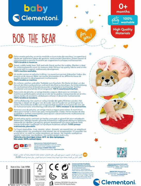 Actual product image Clementoni Baby - Plush Toy Bob the Bear (30 cm)