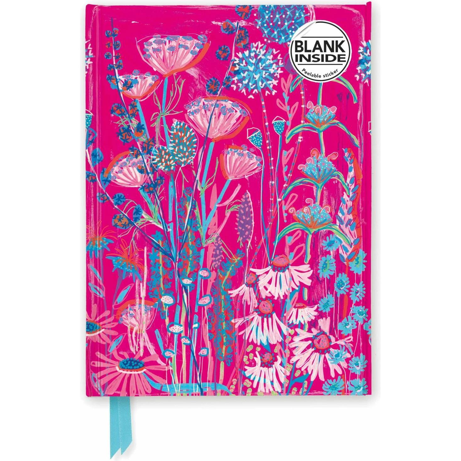 Browntrout Verlag, Heft + Block, Lucy Innes Williams: Pink Garden House (Foiled Blank Journal) (A5, Blanko, Harter Einba...