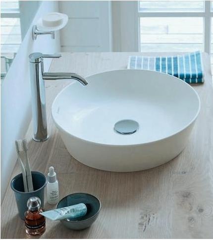 Immagine prodotto Duravit Lavabo da appoggio CAPE COD o ÜL senza foro per rubinetto panca d= 430mm bianco (430 mm, 430 mm)