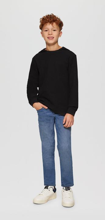 Produktbild s.Oliver T-Shirt Kapuzenpullover mit Rippstruktur (146, 152)