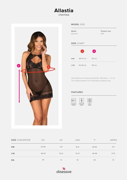 Produktbild Obsessive Allastia Chemise Und Thong L/Xl (L, XL)