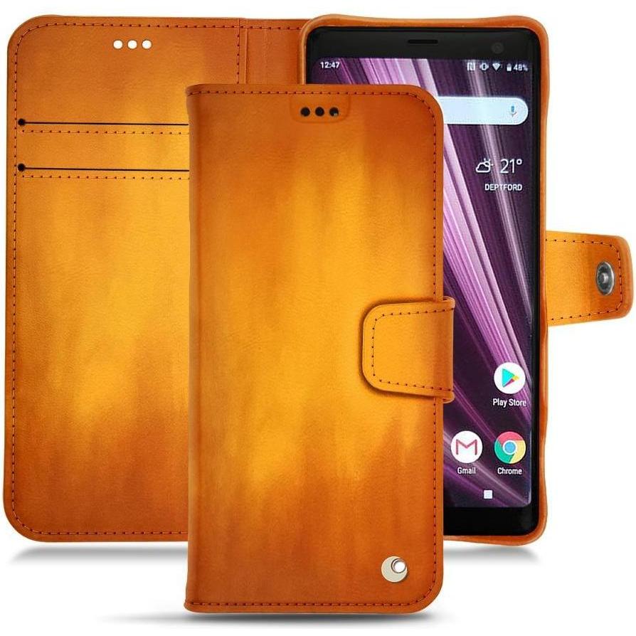 Thumbnail - Noreve Lederschutzhülle Wallet (Sony Xperia XZ3), Smartphone Hülle, Orange
