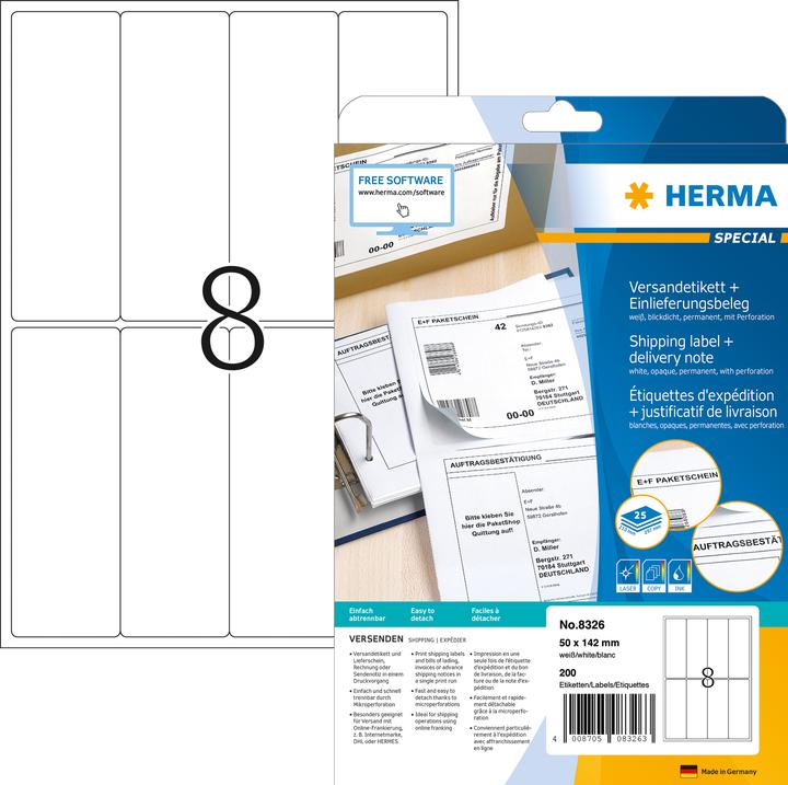 Produktbild HERMA Warnhinweis Etiketten A4