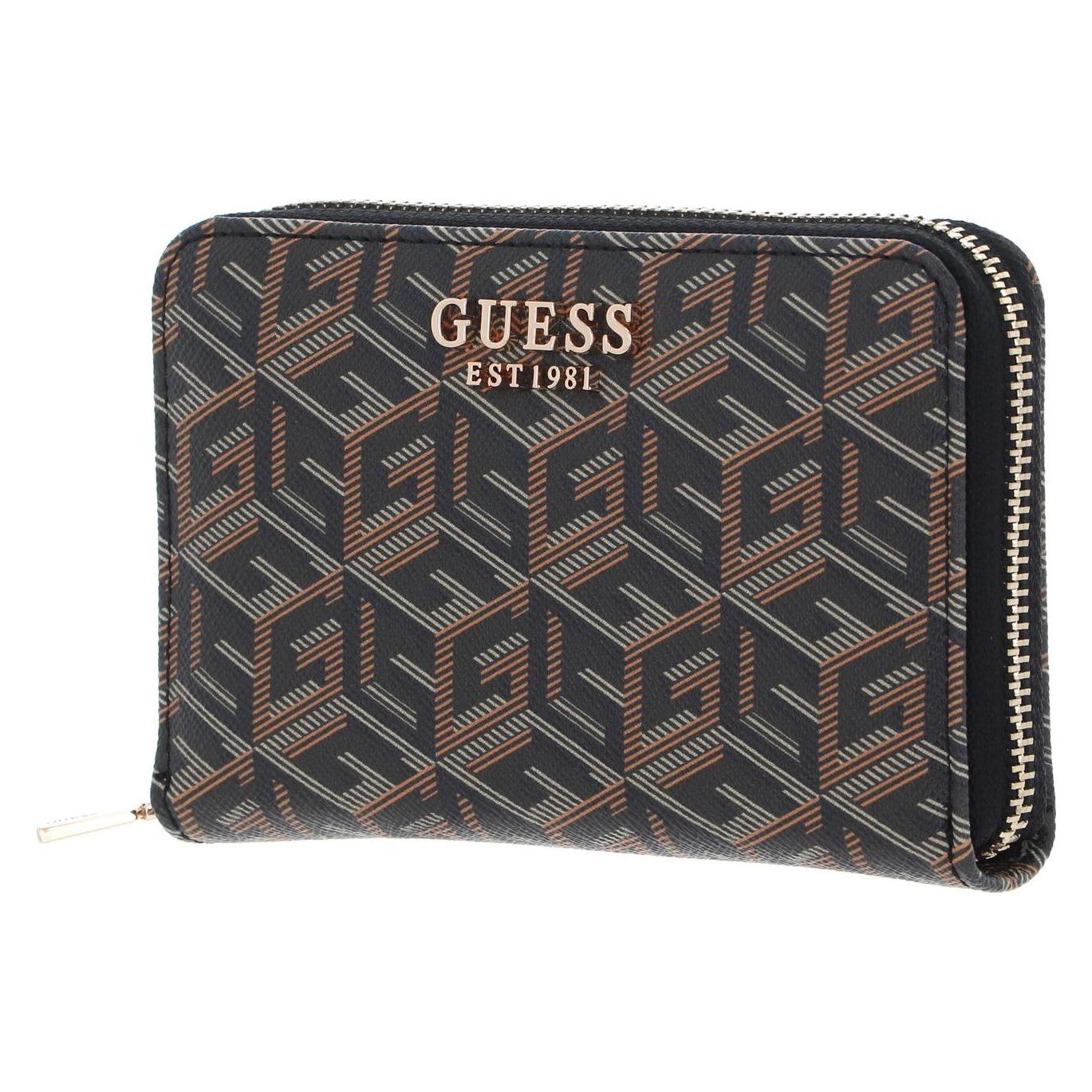 Guess, Damen, Portemonnaie, Laurel Slg Zip Around Wallet, Schwarz