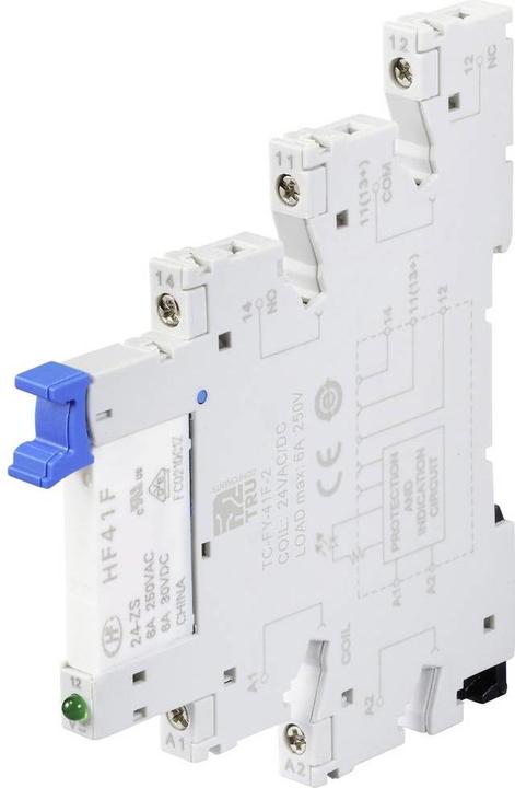 Actual product image Tru Components TC-FY-41F-2 24V industrial relay Rated voltage: 24 V/AC, 24 V/DC Sc