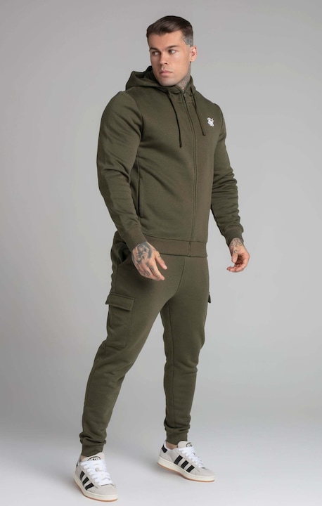 Immagine prodotto Siksilk Felpa con cappuccio Khaki Essential Zip Through Funnel Hoodie (M)