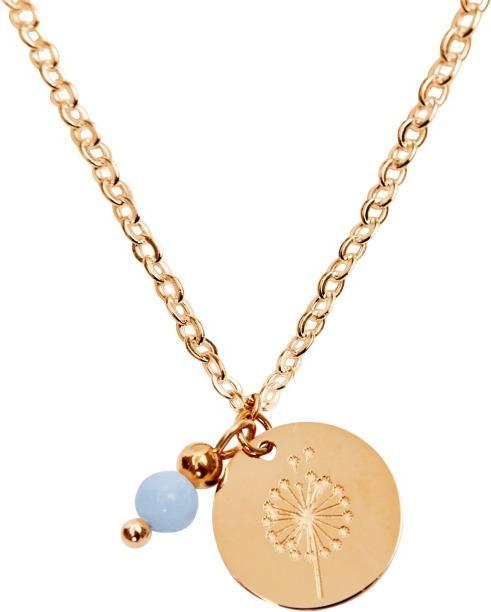 Immagine prodotto HCA Collana - "Esprimi un desiderio" - placcato oro rosa - Angelite (Acciaio inossidabile, Angelite)