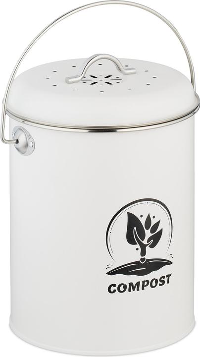 Produktbild Relaxdays Komposteimer mit Geruchsfilter 5,5 Liter (5.50 l)