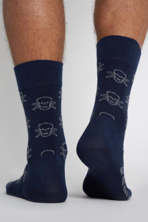Produktbild JP1880 Socken, 2er-Pack, Totenkopf, Komfortbündchen, bis Gr. 51/53 (2er Pack, 39 - 42)