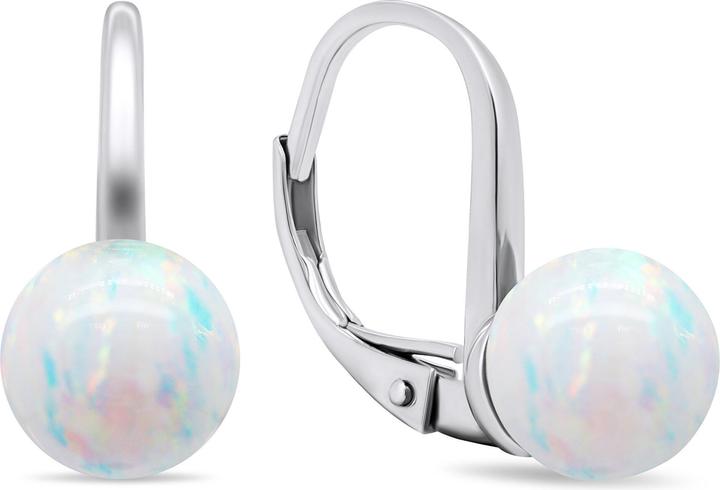 Produktbild Brilio Silver - Charming silver earrings with synthetic opals EA681W