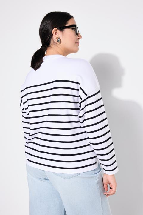Actual product image Studio Untold Breton Striped Long Sleeve AMAZE Sweater (54)