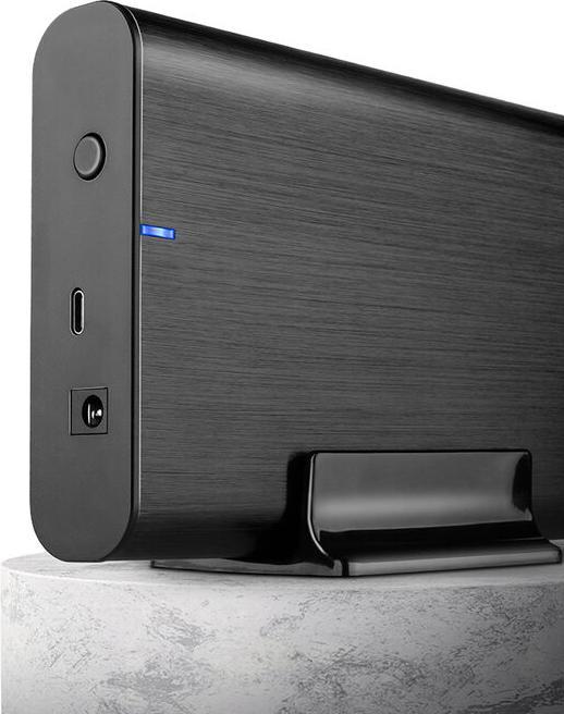 Actual product image Axagon EE35-A6C RAW HDD enclosure, USB-C 3.0, SATA 6G, 3.5 / 2.5 inch - black (2.5", 3.5")