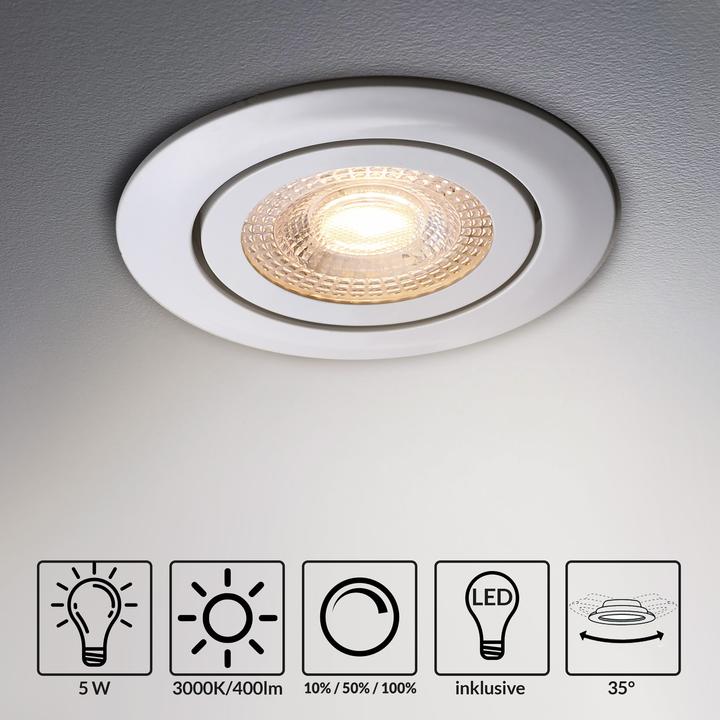 Actual product image Monzana Set of 6 LED recessed luminaire (400 lm)