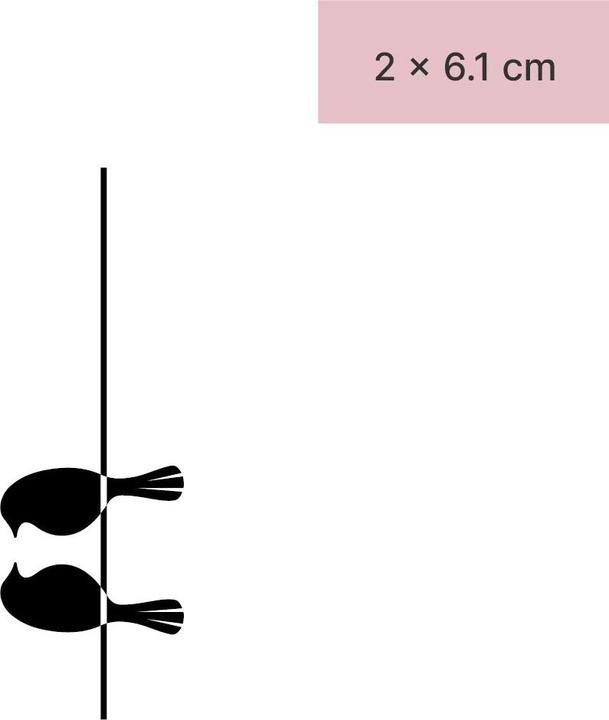Actual product image minink Temporary tattoo - Two birds