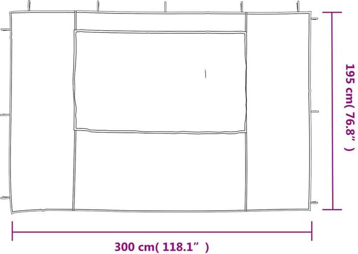 Image du produit vidaXL Berton (120 cm, 300 cm)