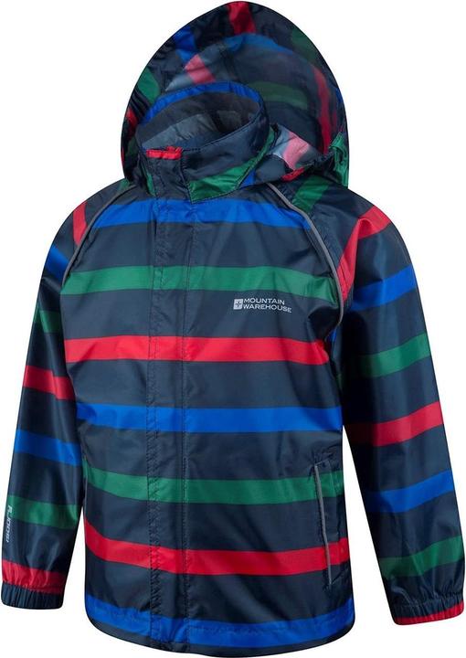 Actual product image Mountain Warehouse Childrens/Kids Contrast Striped Waterproof Jacket (140)