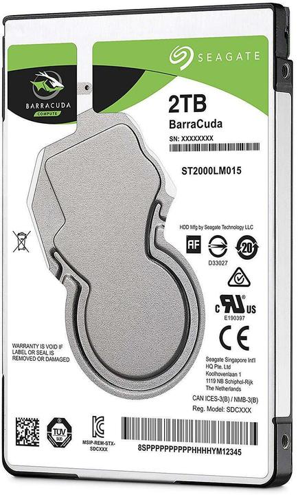 Seagate Barracuda 2.5" 2.5" Serial ATA III (2 TB, 2.5")