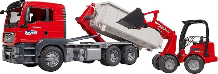 Productafbeelding Bruder MAN TGS vrachtwagen, Abrollcont., Schäffer Hoflad.