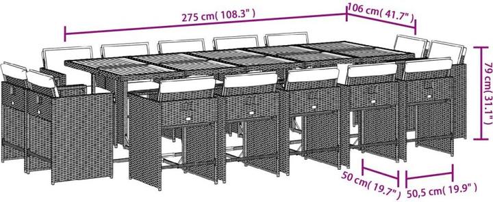 Produktbild vidaXL Garten Essgruppe