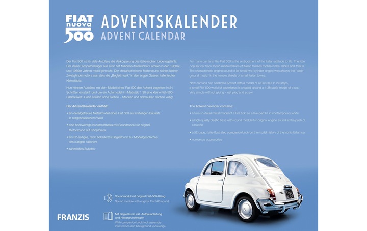 Actual product image Franzis Fiat 500