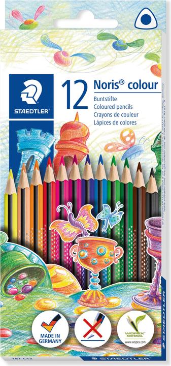Produktbild Staedtler Buntstift (Orange, Dark Green, Brown, Yellow, Blue, Black, Green, Red, Dark Blue, 12 x)