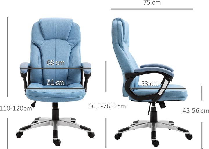 Produktbild Vinsetto Bürostuhl mit Wippfunktion