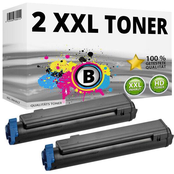 Actual product image Druckfuxx 2x XXL TONER für OKI Data B400 B410 D B430 DN B440 DN MB460 MB470 MB48