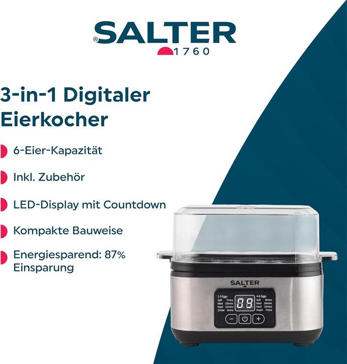 Produktbild Salter EK6153VDE 3 in 1 Digital Egg Cooker