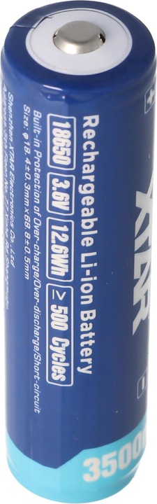 Immagine prodotto Xtar Batteria 18650, protetta con testa (1 pz., 18650, 3500 mAh)