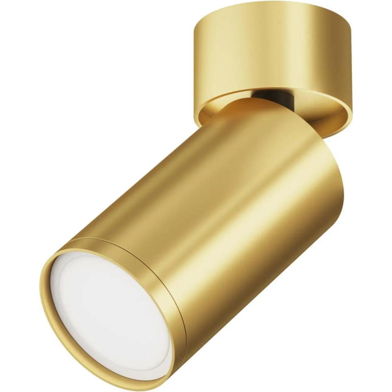 Maytoni, Wandleuchte + Deckenleuchte, Focus S Deckenleuchte, Deckenlampe GU10 12,8cm Matt-Gold (GU10)