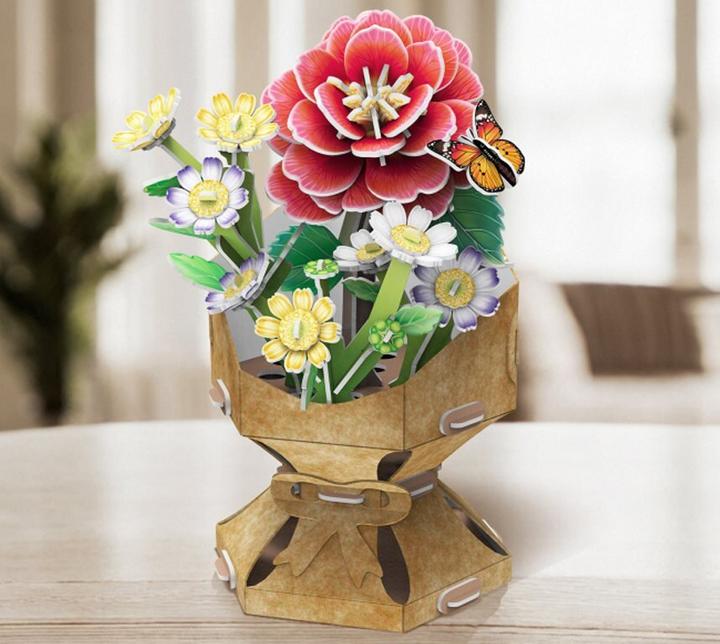 Immagine prodotto Cubicfun 3D-Puzzle Blumenstrauss - Kamelien (109 pezzi)