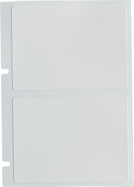 Actual product image Brady A55-3-437, polyvinyl fluoride, white, matt, 50.80 x 38.10 mm, self-extinguishing, permanent (380