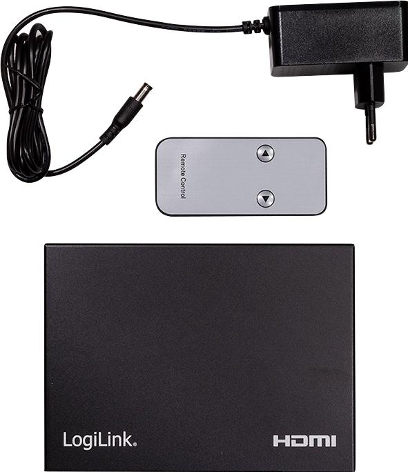 Actual product image LogiLink HDMI video wall processor, 2x2 port, 4K/60 Hz, HDR, RC