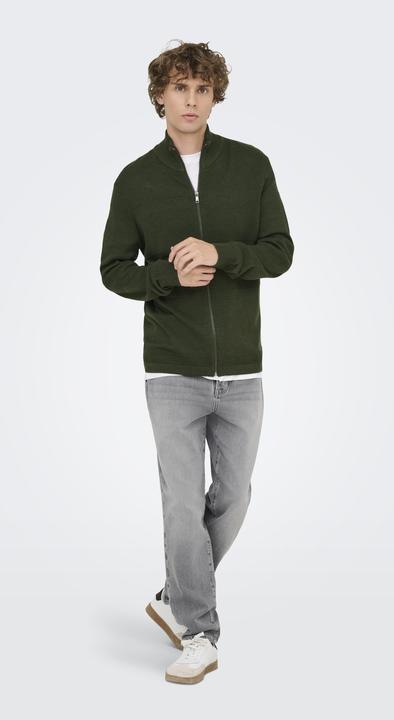 Produktbild Only & Sons Onsmalik Reg 12 Pin Zip Cardigan Knit (3XL)
