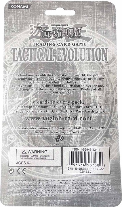 Actual product image Yu-Gi-Oh Tactical Evolution Booster Blister 1st Edition (Sealed) -! (English, Blister pack)