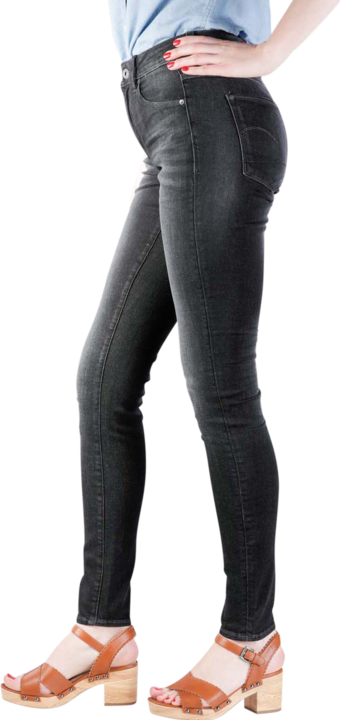 Actual product image G-Star 3301 High Skinny Jeans Superstretch worn in coal (W26/L34)