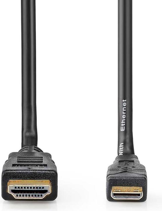 Produktbild Nedis High Speed??HDMI T Kabel mit Ethernet HDMIT Stecker HDMIT Mini Stecker 4K@30Hz 10.2 Gbps 2.00 (2 m)