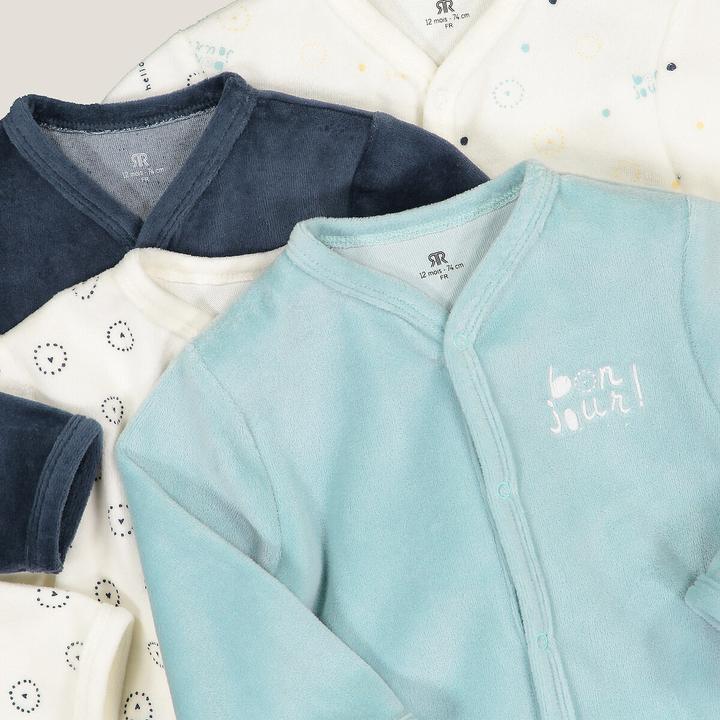 Produktbild La Redoute Collections 4er-Pack Strampler aus Samt (50)