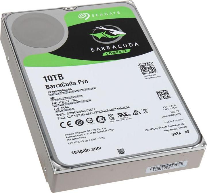 Image du produit Seagate BarraCuda Pro (10 To, 3.5", CMR)