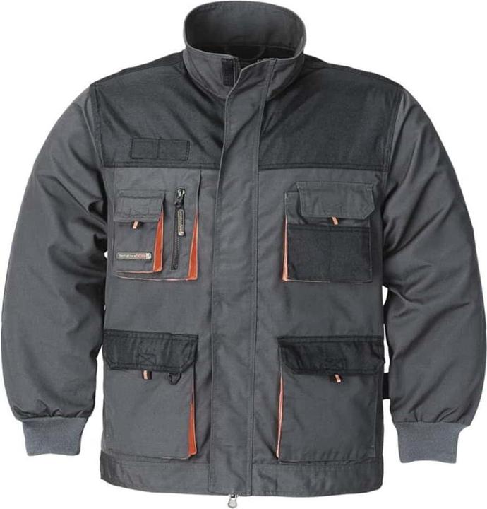 Terratrend Veste pour hommes taille 48 gris foncé/noir/orange 65 % PES / 35 % coton (48)