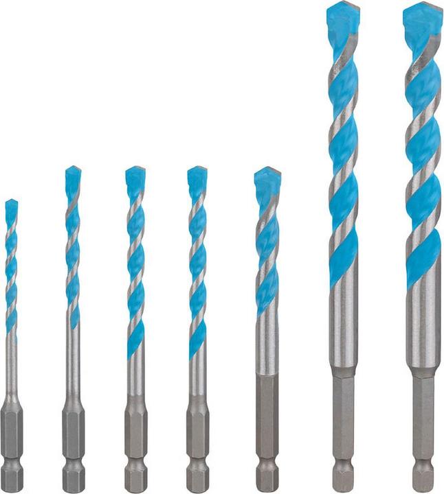 Bosch Professional Zubehör Expert HEX-9 Multi Construction Bohrer-Set (8.0 millimètres, 10.00 millimètres, 5.0 millimètres, 12.0 millimètres, 6.0 millimètres, 4.0 millimètres)