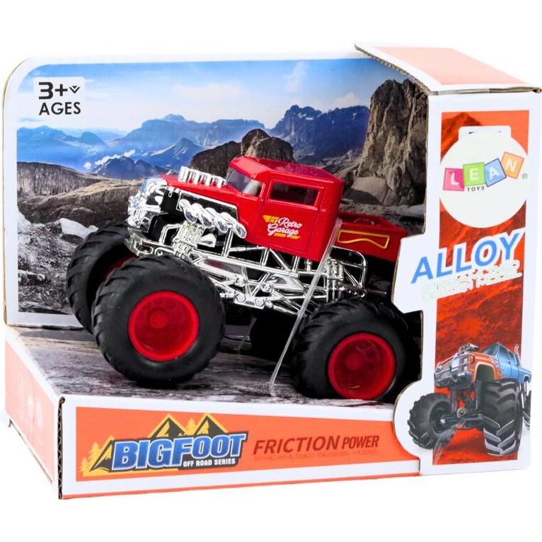 Lean Toys Schwarzer Geländewagen mit Friktionsantrieb