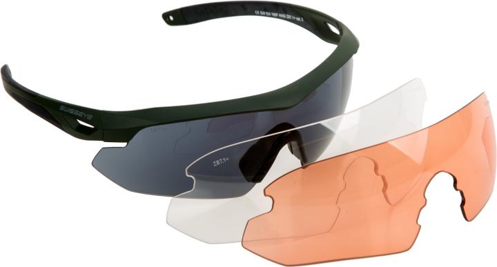 Image du produit Swiss Eye Swisseye Tactical - Lunettes Nighthawk rubber green Jeu de 3 verres