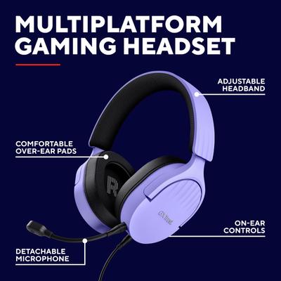 Actual product image Trust Gxt489p Fayzo Headset Purple (Cable)