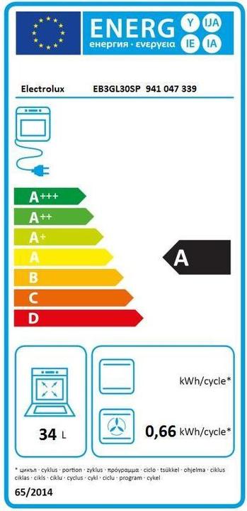 Energie-Label Electrolux EB3GL30SP