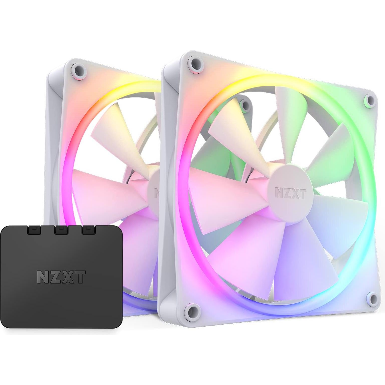 NZXT F140 (140 mm, 2 x), PC Lüfter, Weiss