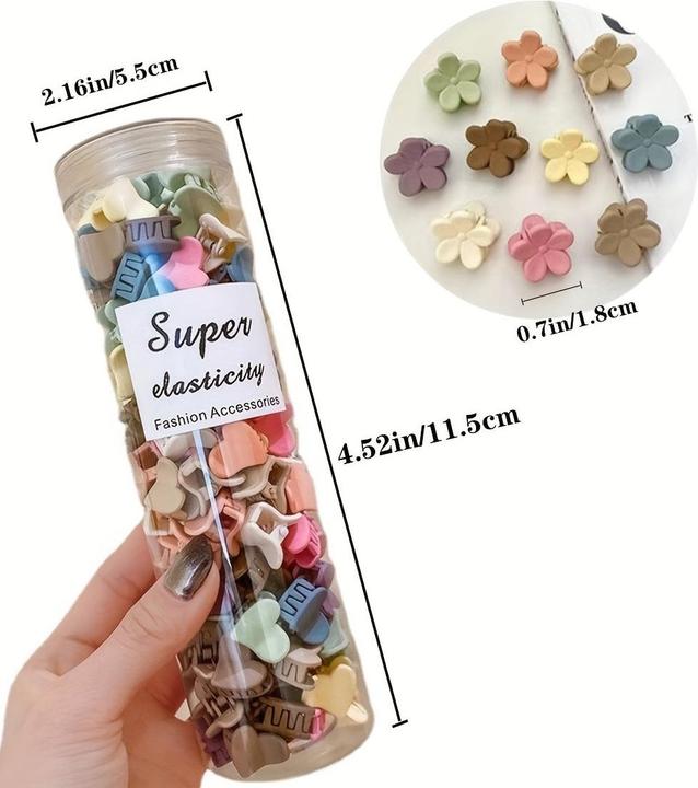 Produktbild Activity Board 50 Stück niedliche blumenförmige Haarkrallen für den täglichen Gebrauch - Kaninchenklammern in (50 Stk.)